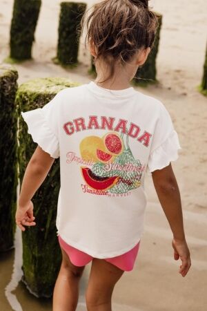 Looxs Little Sweater met ruffles 004 Soft White