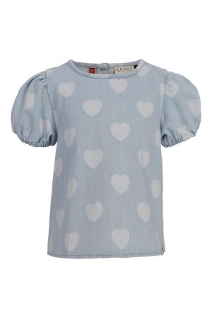Looxs Little Heart Denim Top 997 Heart Denim