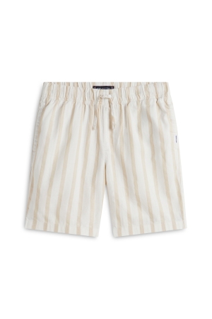 Tommy Hilfiger Korte broek linnen Classic Beige Stripe