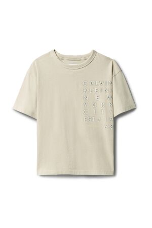 Calvin Klein T-shirt Square Logo Oatmeal