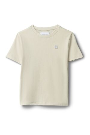 Calvin Klein T-shirt Mono Mini Badge Oatmeal