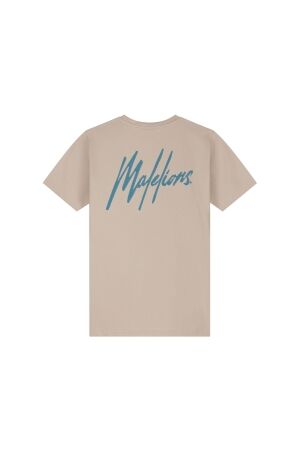 Malelions Junior shirts Taupe MJ1-SS25-09