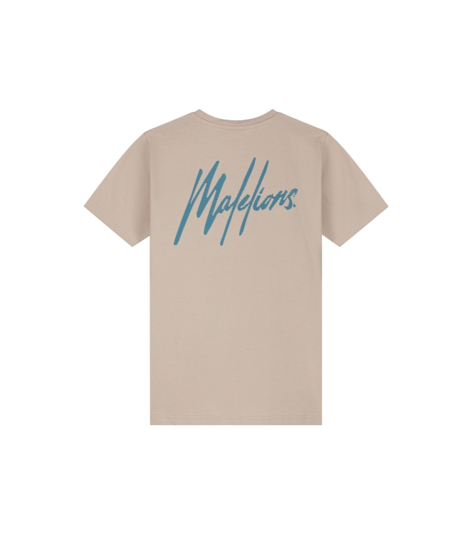 Malelions Junior shirts Taupe MJ1-SS25-09