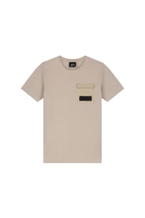 Malelions Junior Nylon Pocket T-Shirt Taupe