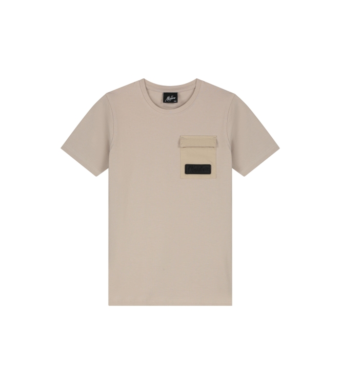 Malelions Junior shirts Taupe MJ1-SS25-23