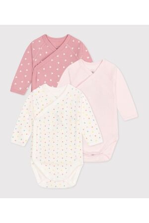 Petit Bateau 3-pak Rompers lange mouw Variante 1