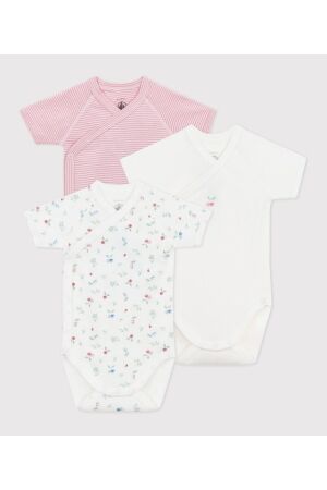 Petit Bateau 3-pak Rompers korte mouw Variante 2