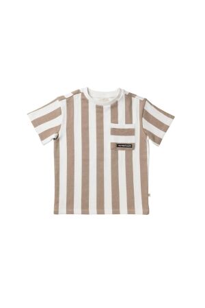 Your Wishes Bold Stripes | Oversized Tee 092 Stucco