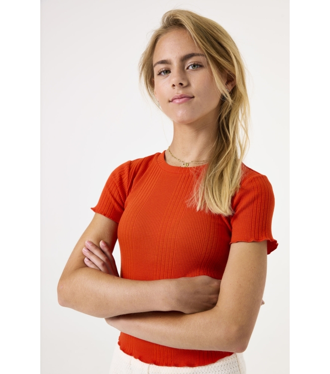 Garcia shirts 6095-manderinred C52602