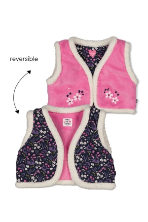 Feetje Midnight Flowers - Omkeerbaar gilet 010 Marine