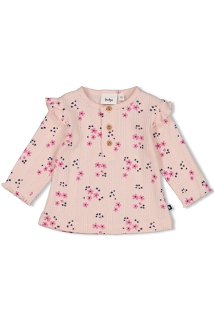 Feetje Midnight Flowers - T-shirt ajour 155 l.Roze