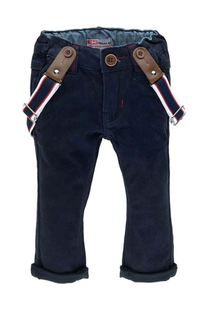 Feetje Broek uni twill met bretels Marine