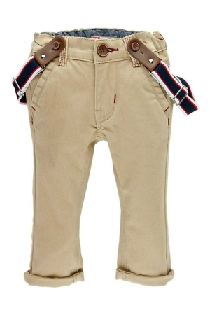 Feetje Broek uni twill met bretels Zand