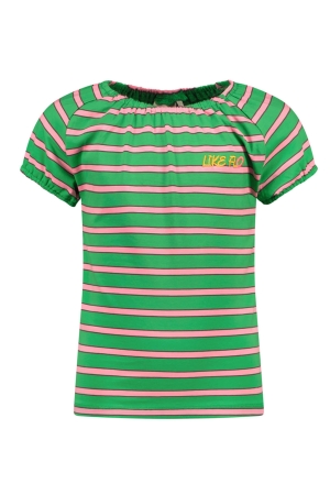 Like Flo Yd Stripe Tee 305 Green stripe