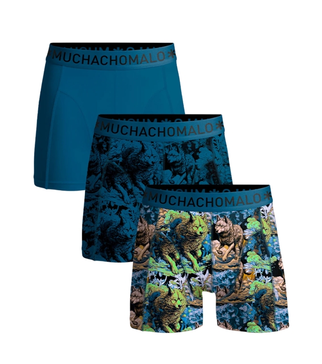 Muchachomalo ondergoed Print/Print/Blue WOLFY1010-01J