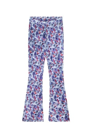 Nik&Nik Velvet Flower Flared Pants 6050 Violet