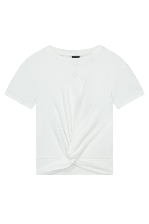 Nik&Nik Knot Rib T-Shirt 2000 Off White