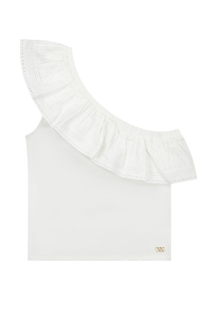 Nik&Nik Shanti One Shoulder Top 2000 Off White