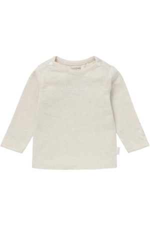 Noppies Hester Meisjes en Jongens Tee LS P611 Oatmeal