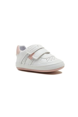 Tommy Hilfiger schoenen Flag low cut velcro shoe White/Pink