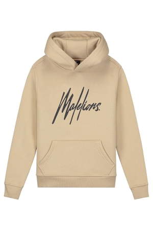 Malelions Junior Signature Hoodie 656 Light Brown/Navy