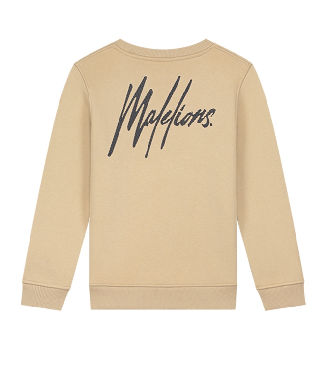 Malelions Junior truien & vesten 656 Light Brown/Navy MJ1-AW24-07