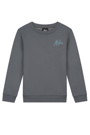 Malelions Junior Signature Sweater 545 Dark Grey/Ice Blue