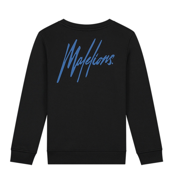 Malelions Junior truien & vesten 778 Black/Cobalt MJ1-AW24-07