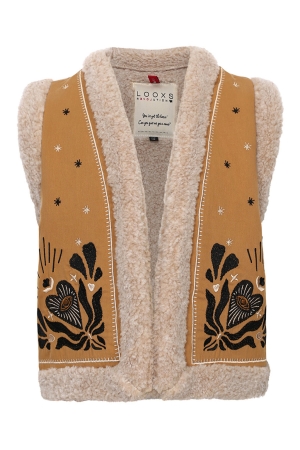 Looxs Little Little boho gilet 517 Ochre yellow