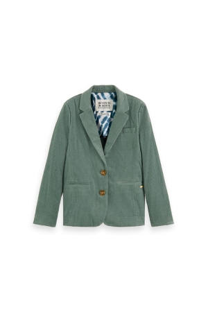 Scotch & Soda Kids Lightweight corduroy blazer 6658 Archive Green