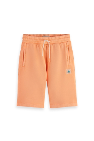 Scotch & Soda Kids Garment-dyed sweatshort 0557 Neon Coral