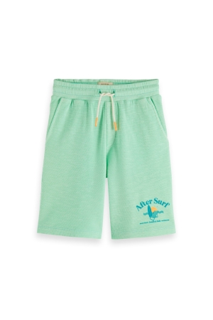 Scotch & Soda Kids Garment-dyed felpa sweatshorts 2924 Tropical Mint