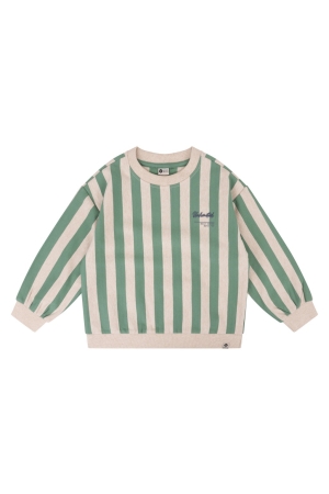 Daily7 Sweater Oversized Stripe 9656 Slate Green