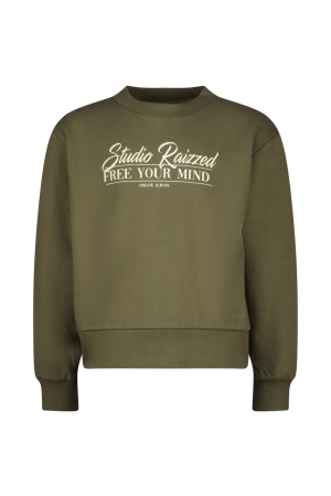 Raizzed Line Sweater 200 Army Green