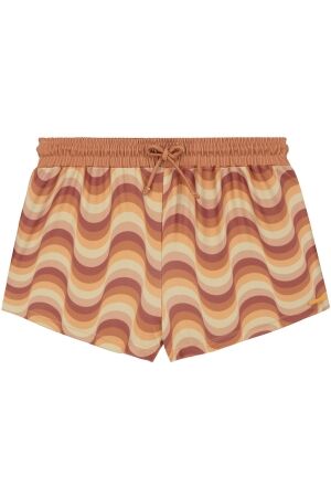 Shiwi Girls Sil Swim Shorts Groovy Wave 805 Frozen Choco Brown