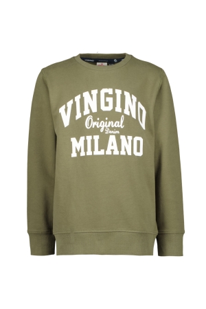 Vingino Crewneck-Classic-Logo Sweater 200 Army Green