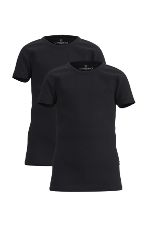 Vingino Boys T-Shirt Round Neck  (2-Pack) 944 Deep Black