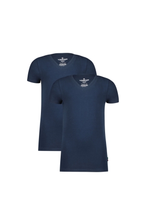 Vingino Boys T-Shirt V-Neck (2-Pack) 198 Midnight Blue