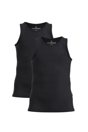 Vingino Boys Tanktop (2-Pack) 944 Deep Black