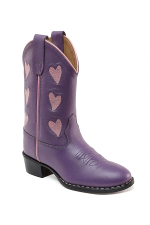 Bootstock Cowboylaars Hearts Purple Purple