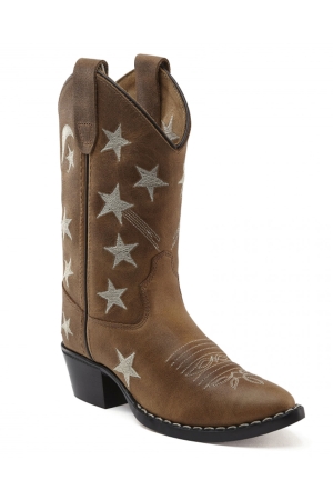 Bootstock Cowboylaars Stars Brown Brown/White