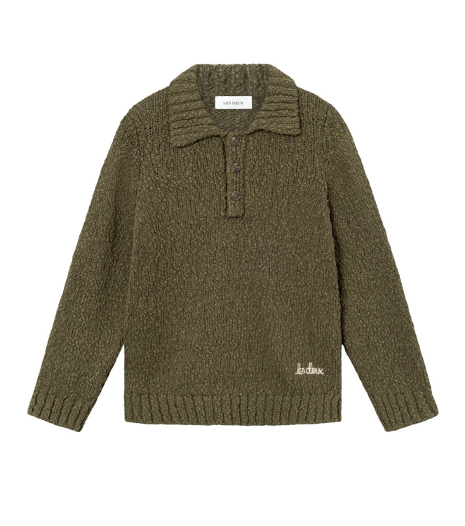 Les Deux Kids truien & vesten 522522-Olive Night LDK310004