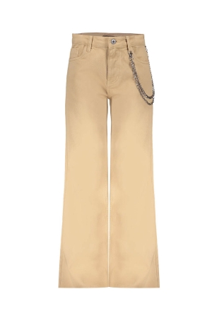 Frankie & Liberty Attitude Wide Leg Oversized Denim Toffee Sand