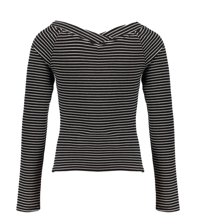 Frankie & Liberty truien & vesten Stripes Off White Black FL24721