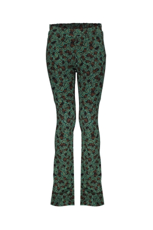 Geisha Legging AOP flared 515 - emerald/camel