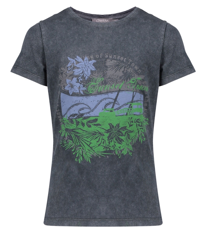 Geisha shirts 000925 - grey/blue/green 32072K-49