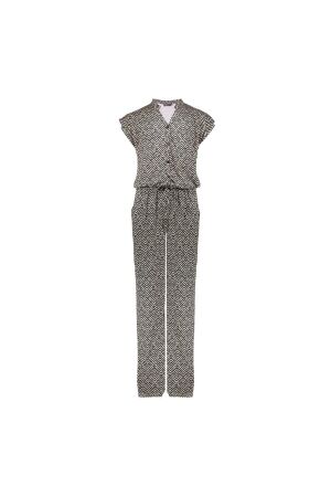 Geisha jumpsuits Black/Off-White 51106K-60