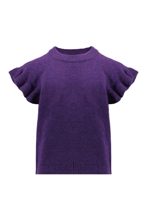 Geisha Pullover shortsleeve ruffle 380 - purple