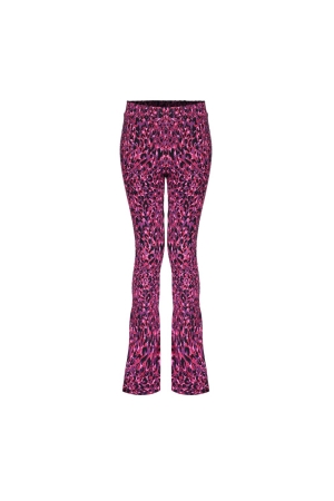 Geisha Pants flared AOP pink panther 000999 - black/purple/pink