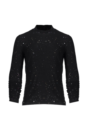 Geisha Top LS Stars 000999 - black